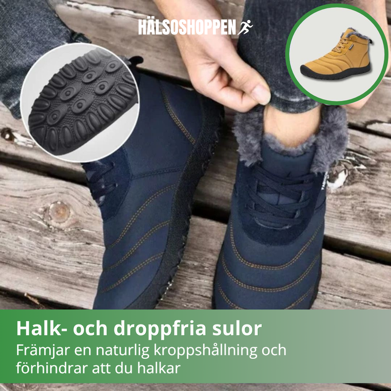 OrthoVarm Vinterkængor – Skridsikker, Vandtæt & Fodrad