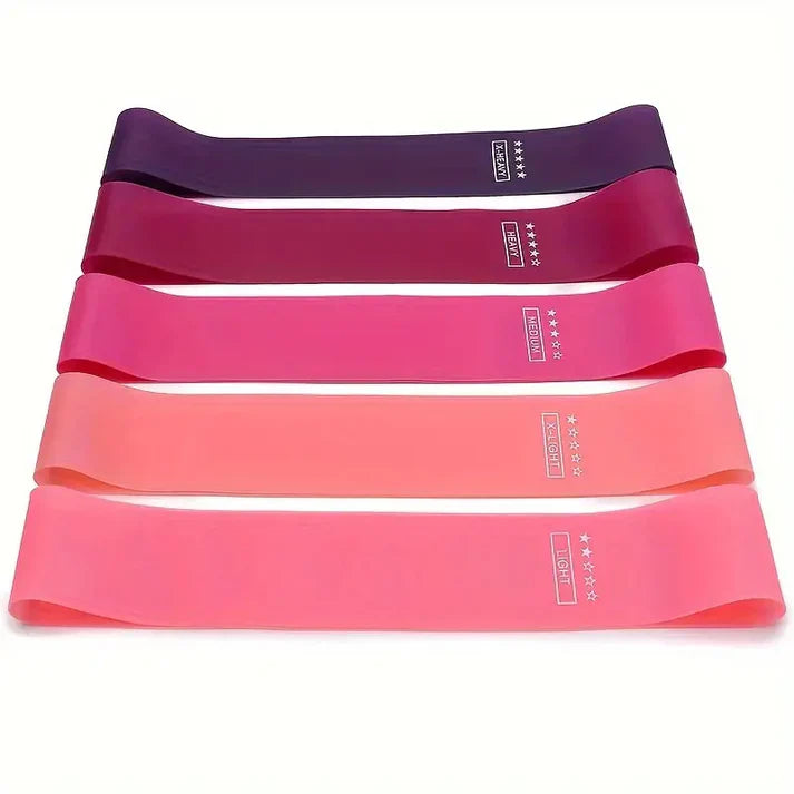 5-pack Træningsband for Helkroppstræning – Hemmagym, Fitness, Yoga & Pilates
