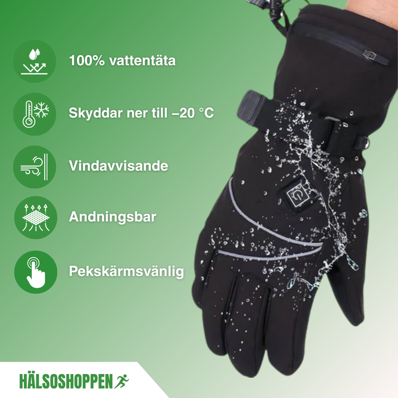 HEATGRIP Værmehandskar – Uppladdningsbara Elektriska Vinterhandskar mot Kyla
