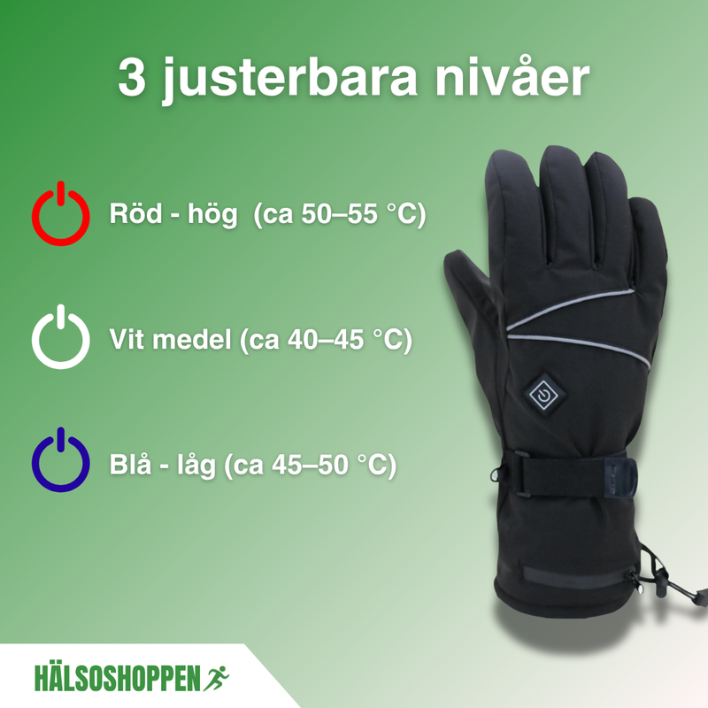 HEATGRIP Værmehandskar – Uppladdningsbara Elektriska Vinterhandskar mot Kyla