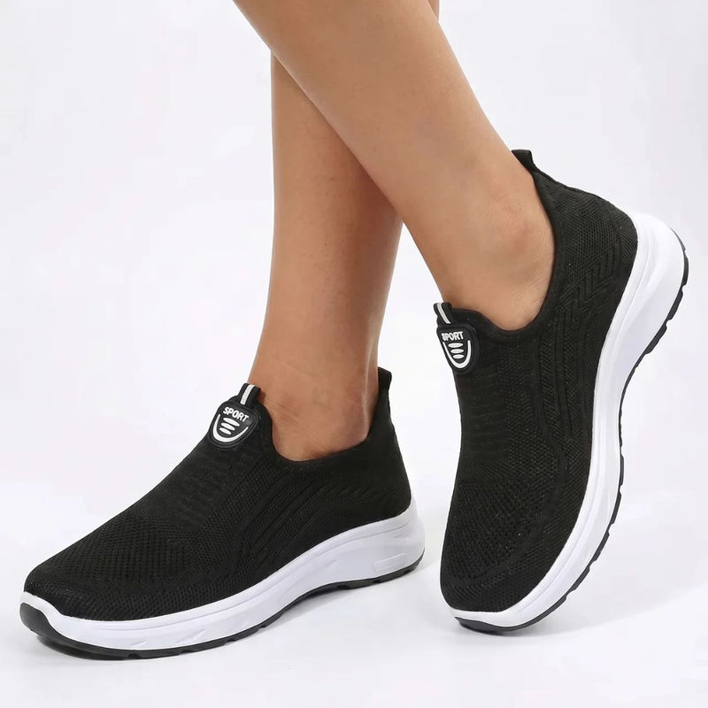Komfortable Slip-On Sneakers til Damer – Lette Gåsko med Mesh