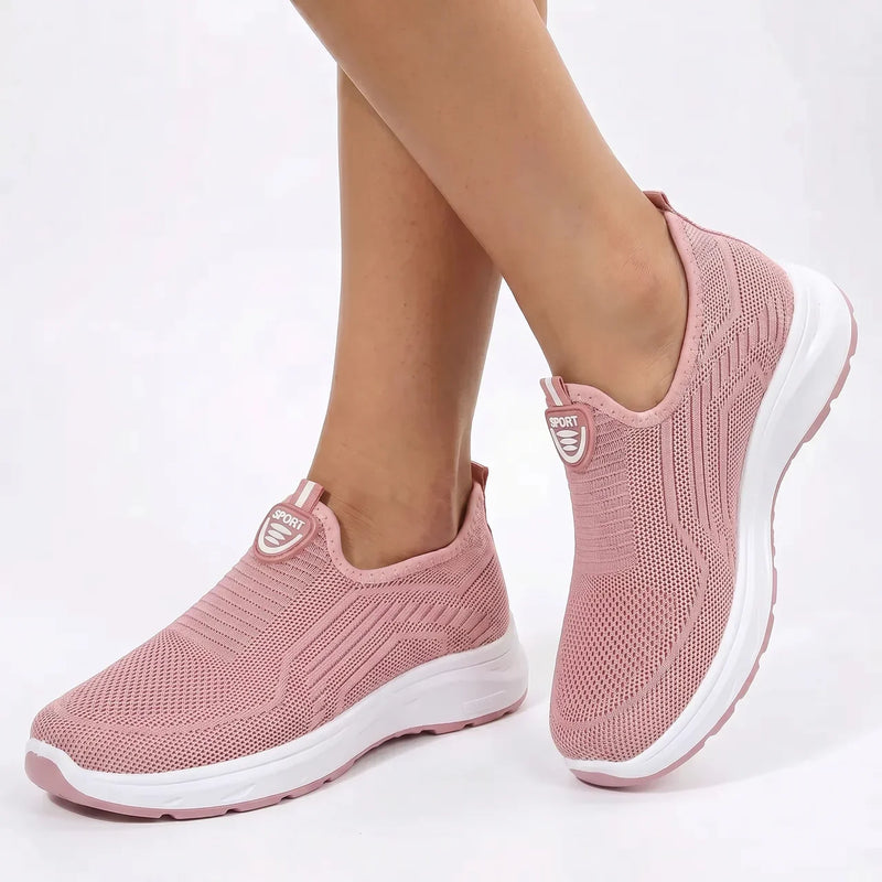 Komfortable Slip-On Sneakers til Damer – Lette Gåsko med Mesh