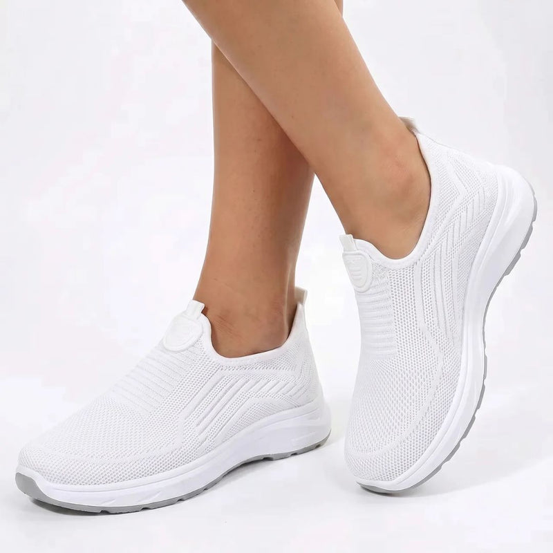 Komfortable Slip-On Sneakers til Damer – Lette Gåsko med Mesh