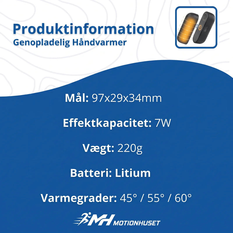 Genopladelige Håndvarmere til Kolde Hænder – Magnetiske, 3 Varmeniveauer