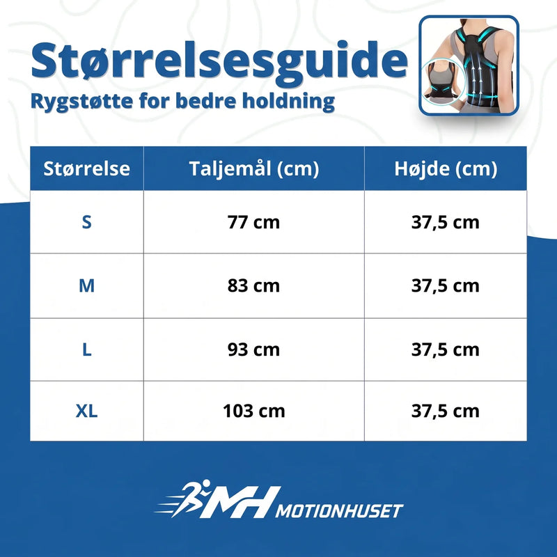 Hållningsstød for Ryg og Skuldre – Justerbart og Andningsbart