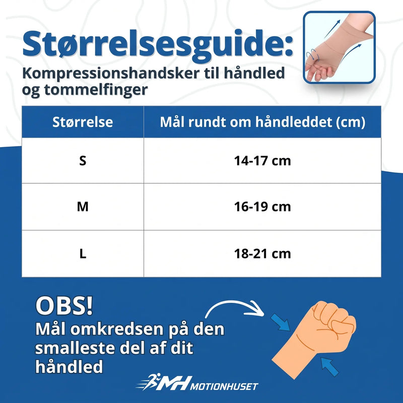 Kompressionshandskar for handled og tumme – støtte og komfort
