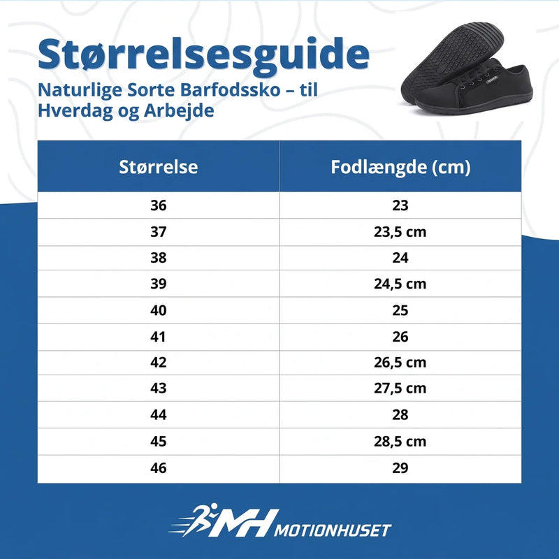 Naturlige Sorte Barfodssko – til Hverdag og Arbejde