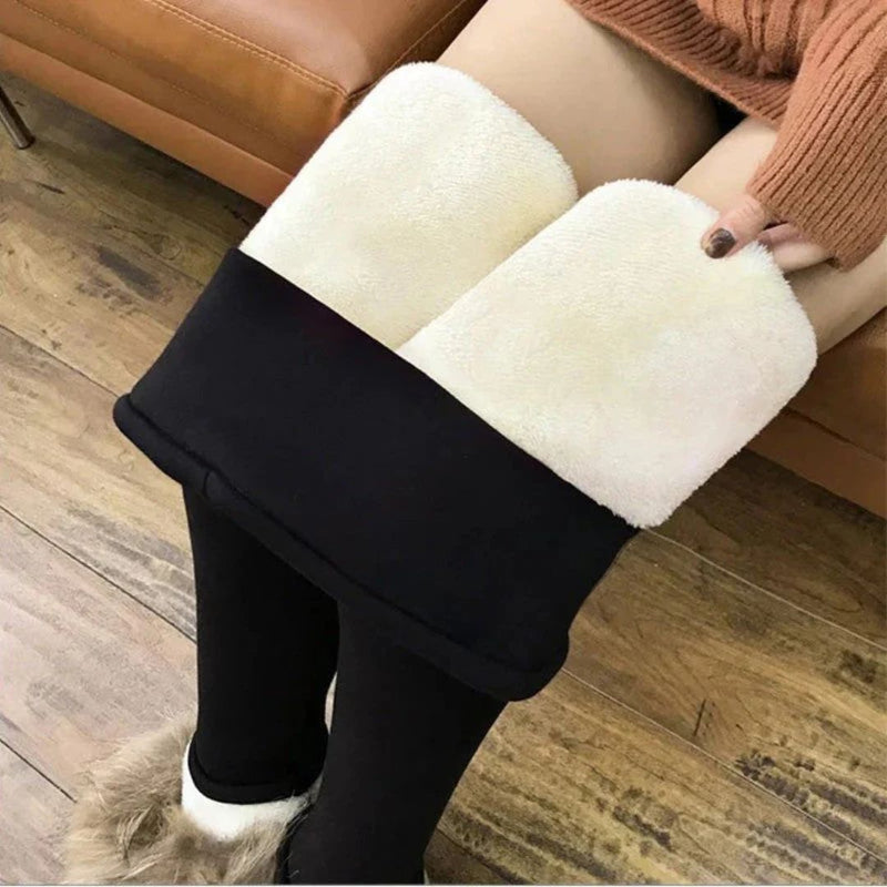 Leggings til Damer – Forede Varmetights med Fleece og Høj Talje