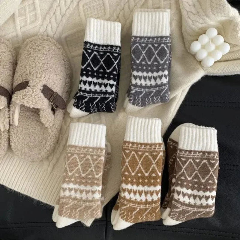 Fluffiga vinterstrumpor 5-pack – varma & bløde mysstrumpor