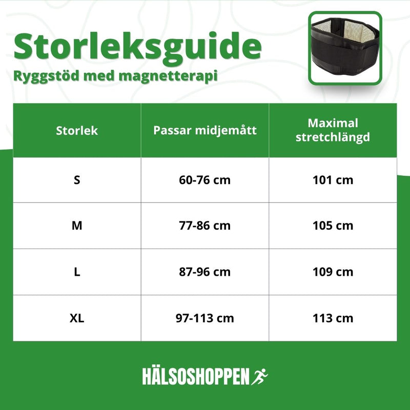Rygstøtte med magnetterapi