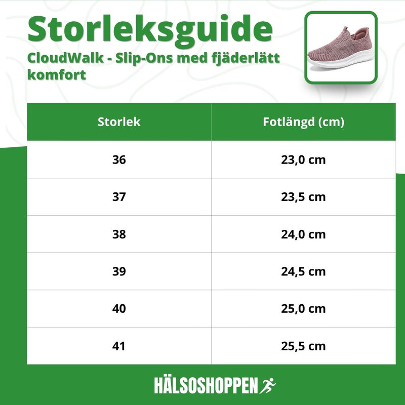 CloudWalk - Slip-Ons med fjæderlætt komfort