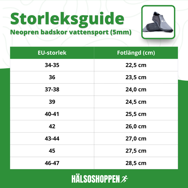 Neopren badskor Vattensport (5MM)