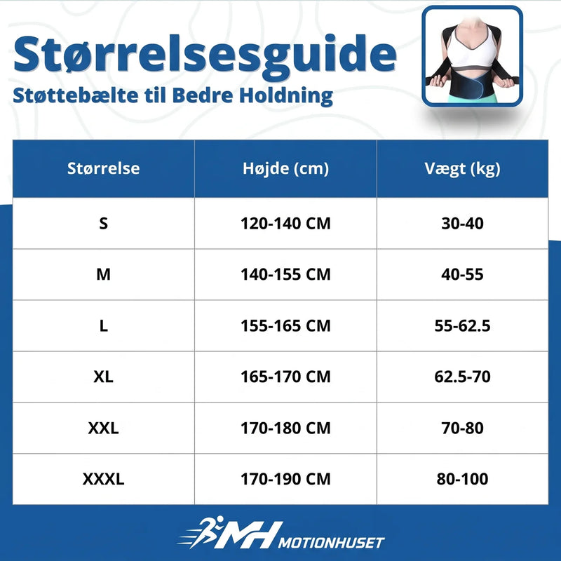 Støttebælte til Bedre Holdning – Justerbar Rygstøtte til Overkroppen