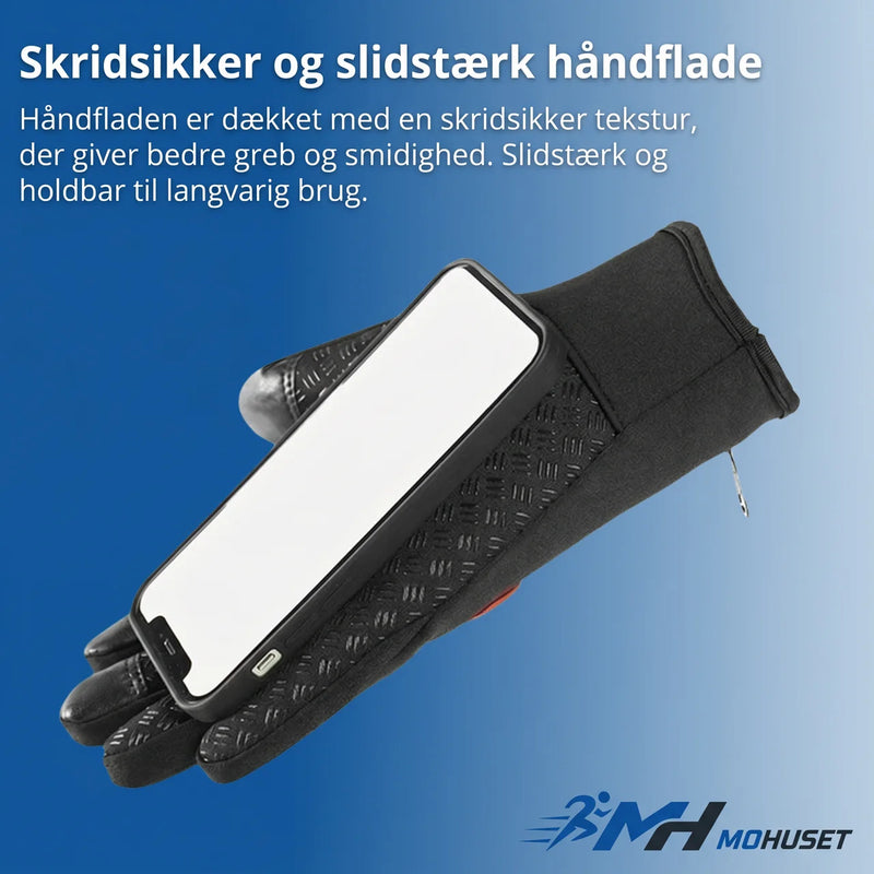 Værmehandskar –  touchfunktion, vandafvisende og vindtæta
