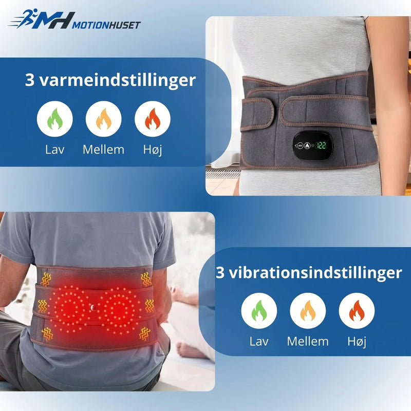 Varmebælte med Rødlys og Vibrationsmassage