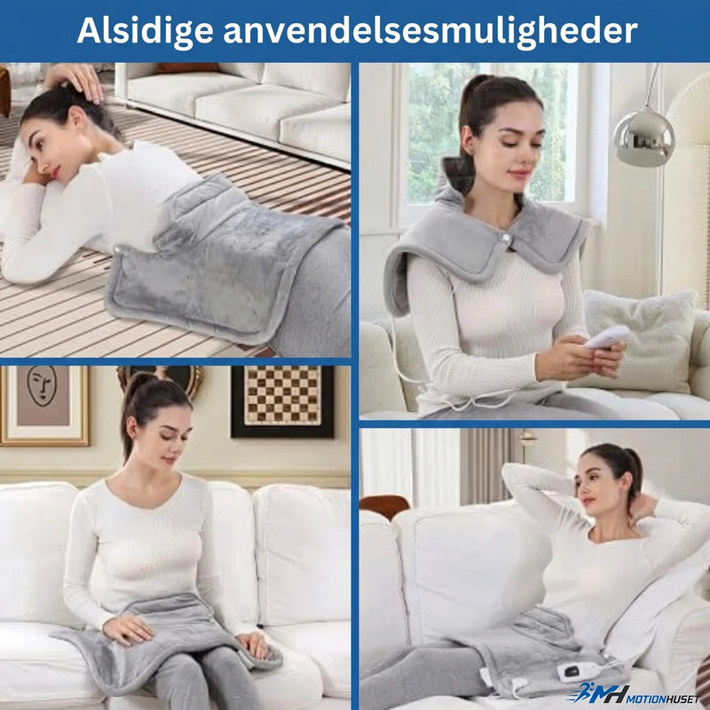 Varmepude til Nakke og Skuldre – 6 Varmeniveauer og Timer